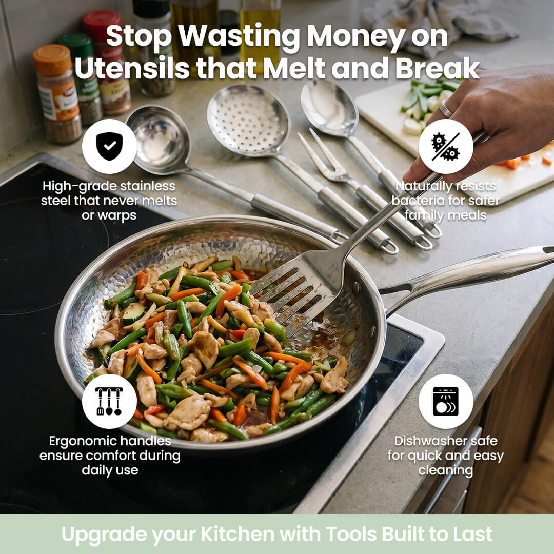 TerraForge™ 6-Piece Stainless Steel Utensil Set