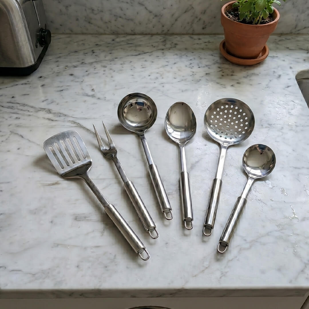 TerraForge™ 6-Piece Stainless Steel Utensil Set